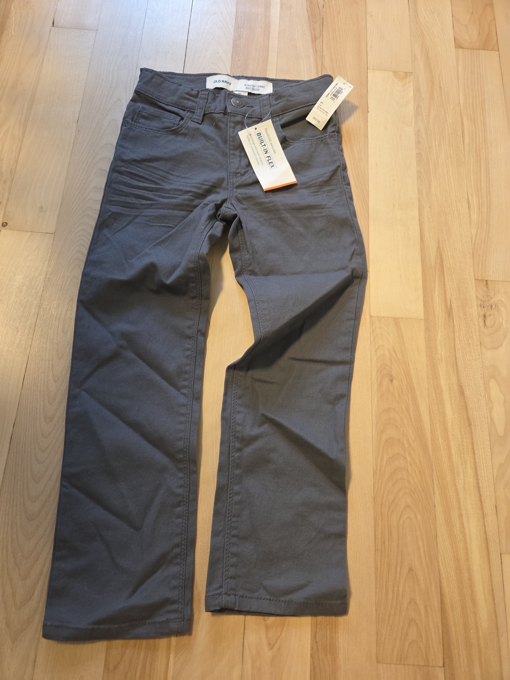 Old Navy Boys Straight Leg Pants - Charcoal Gray